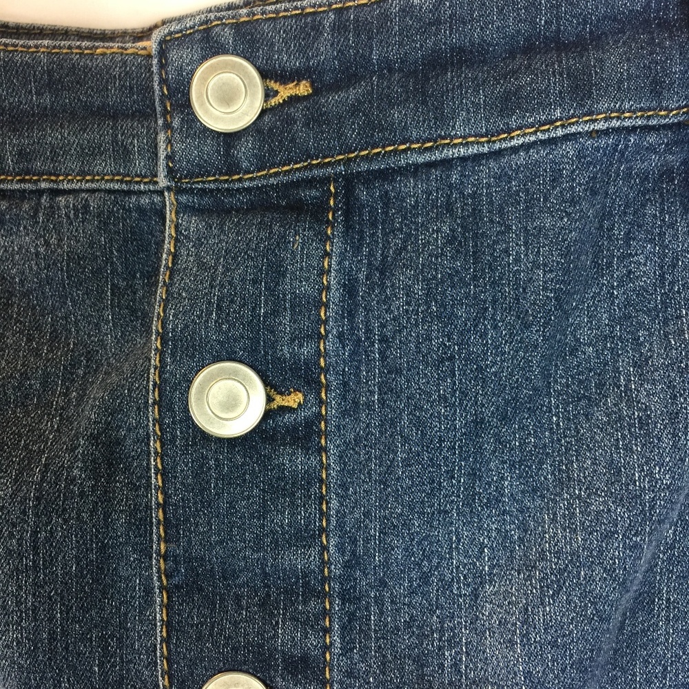 love FIRE Blue Jean Mini Skirt Size 16 - Picture 3 of 6